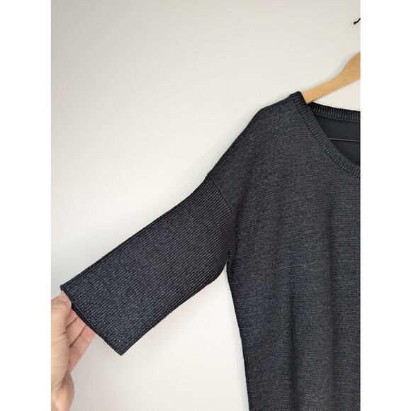 Lan Jaenicke Cotton Metallic Relaxed Fit Half Sleeve Sweater - Picture 2 of 8